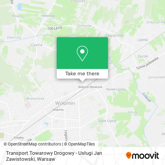 Transport Towarowy Drogowy - Usługi Jan Zawistowski map