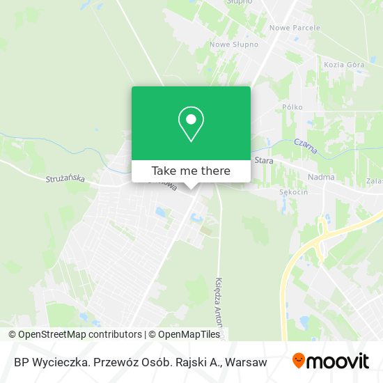 BP Wycieczka. Przewóz Osób. Rajski A. map