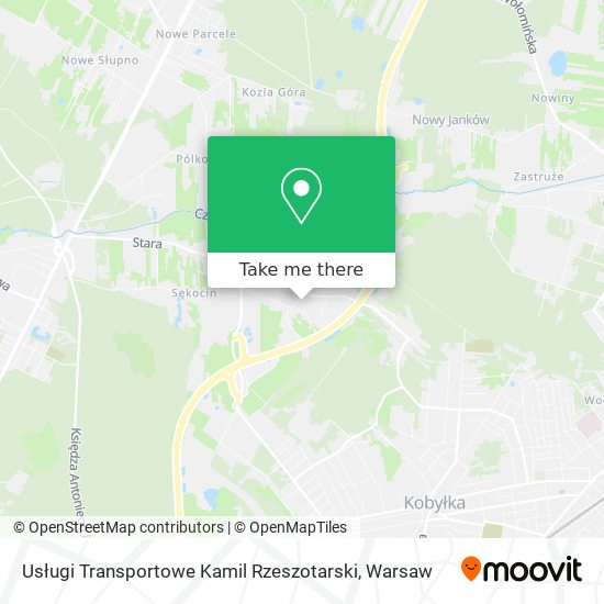 Usługi Transportowe Kamil Rzeszotarski map