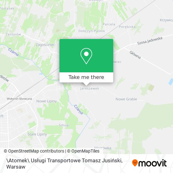 \Atomek\ Usługi Transportowe Tomasz Jusiński map