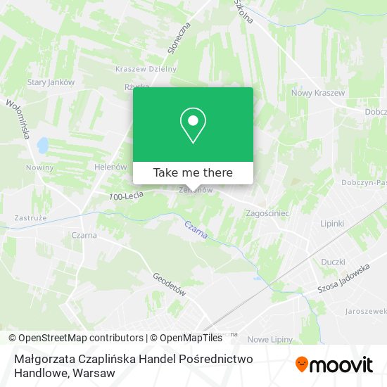 Małgorzata Czaplińska Handel Pośrednictwo Handlowe map