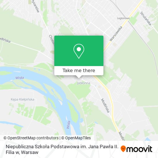 Niepubliczna Szkoła Podstawowa im. Jana Pawła II. Filia w map