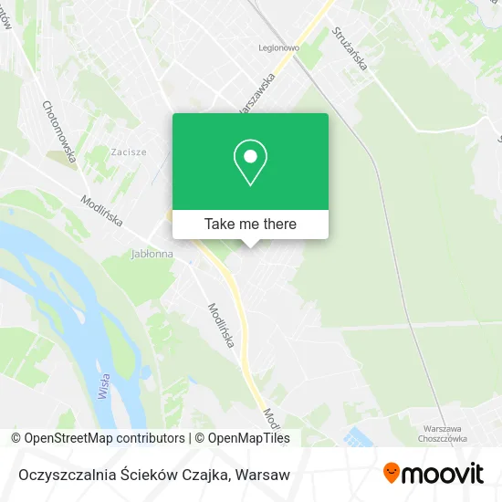 Oczyszczalnia Ścieków Czajka map