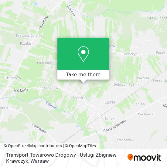 Transport Towarowo Drogowy - Usługi Zbigniew Krawczyk map