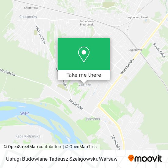 Usługi Budowlane Tadeusz Szeligowski map