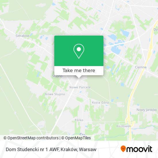 Dom Studencki nr 1 AWF, Kraków map