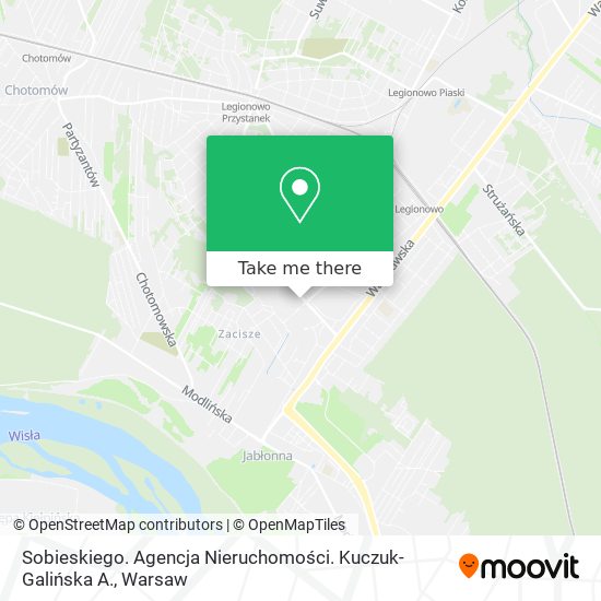 Sobieskiego. Agencja Nieruchomości. Kuczuk-Galińska A. map