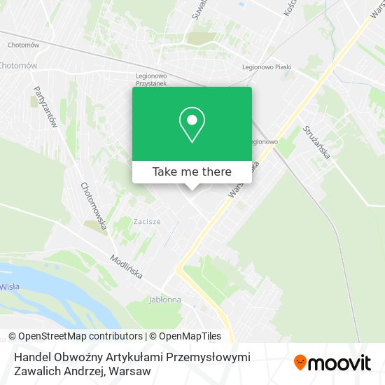 Handel Obwoźny Artykułami Przemysłowymi Zawalich Andrzej map