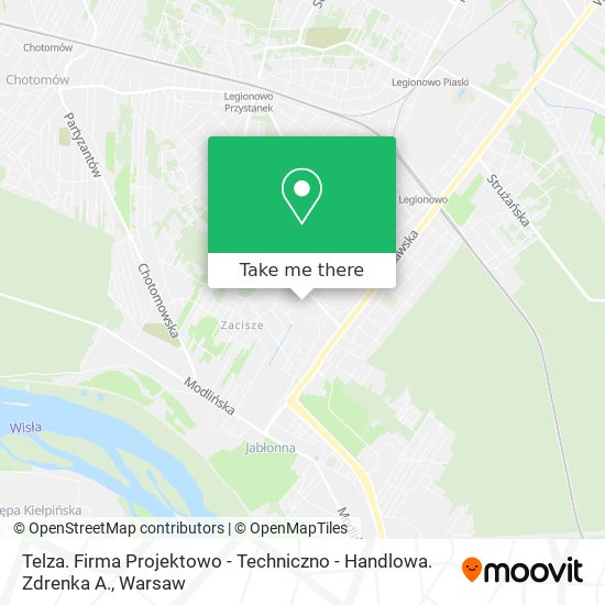 Telza. Firma Projektowo - Techniczno - Handlowa. Zdrenka A. map