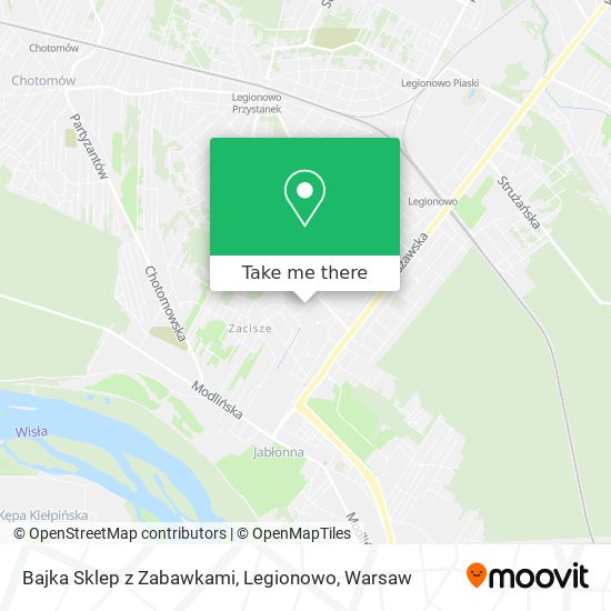 Карта Bajka Sklep z Zabawkami, Legionowo