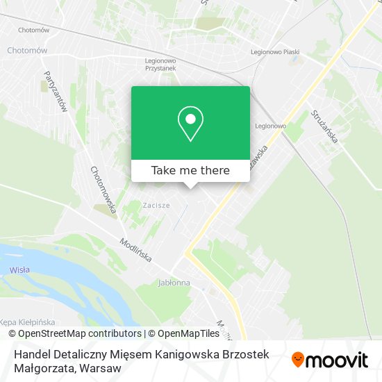 Handel Detaliczny Mięsem Kanigowska Brzostek Małgorzata map