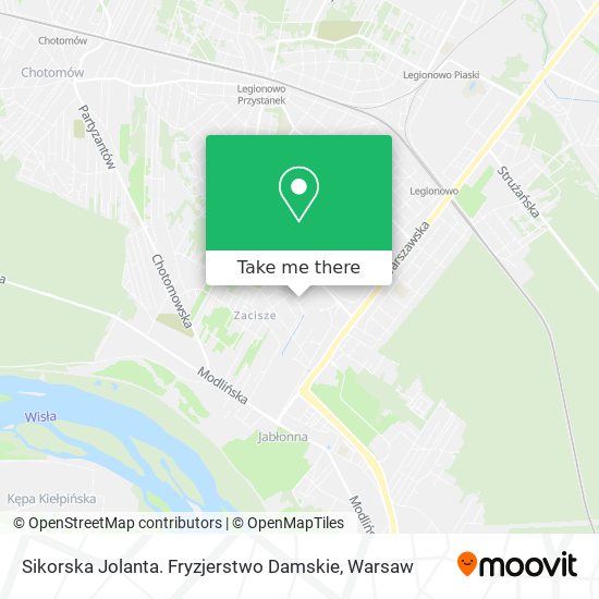 Sikorska Jolanta. Fryzjerstwo Damskie map