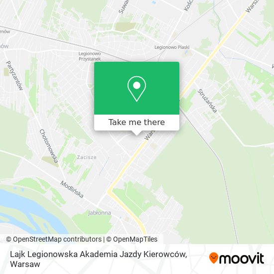 Lajk Legionowska Akademia Jazdy Kierowców map