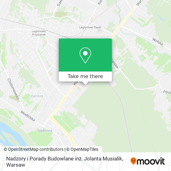 Nadzory i Porady Budowlane inż. Jolanta Musialik map