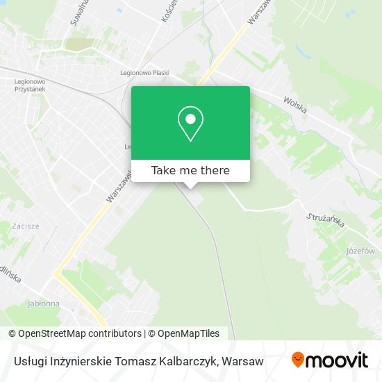 Usługi Inżynierskie Tomasz Kalbarczyk map