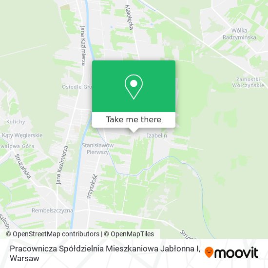 Pracownicza Spółdzielnia Mieszkaniowa Jabłonna I map