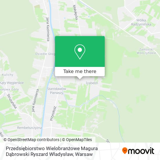 Przedsiębiorstwo Wielobranżowe Magura Dąbrowski Ryszard Władysław map