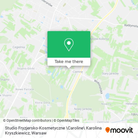 Studio Fryzjersko-Kosmetyczne \Caroline\ Karolina Kryszkiewicz map