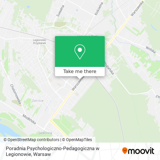 Карта Poradnia Psychologiczno-Pedagogiczna w Legionowie