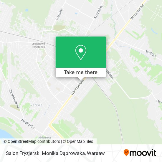 Salon Fryzjerski Monika Dąbrowska map