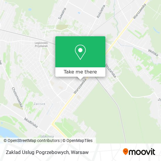 Zaklad Uslug Pogrzebowych map