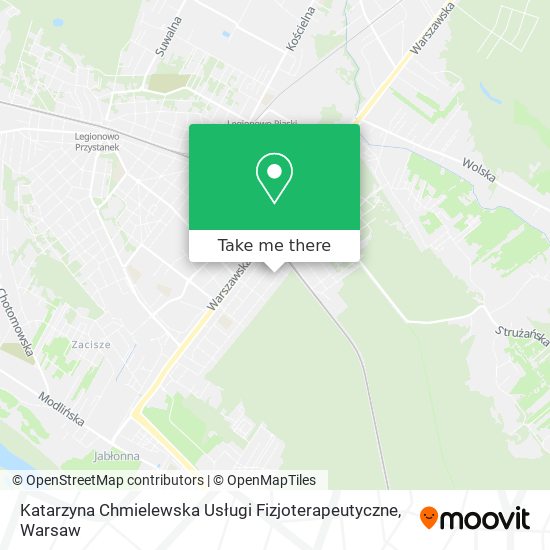 Katarzyna Chmielewska Usługi Fizjoterapeutyczne map