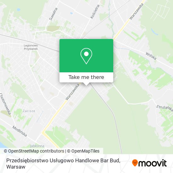 Przedsiębiorstwo Usługowo Handlowe Bar Bud map