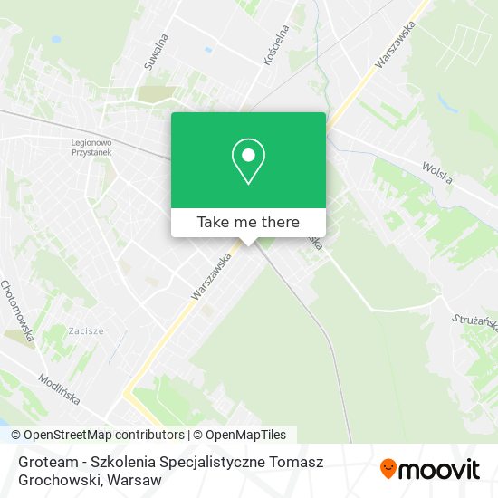 Groteam - Szkolenia Specjalistyczne Tomasz Grochowski map