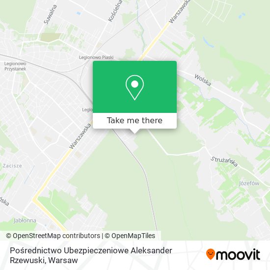 Pośrednictwo Ubezpieczeniowe Aleksander Rzewuski map