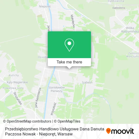 Przedsiębiorstwo Handlowo Usługowe Dana Danuta Paczosa Nowak - Nieporęt map