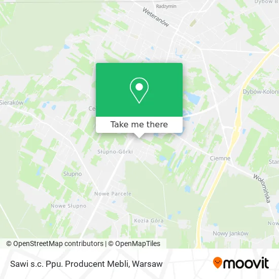 Карта Sawi s.c. Ppu. Producent Mebli