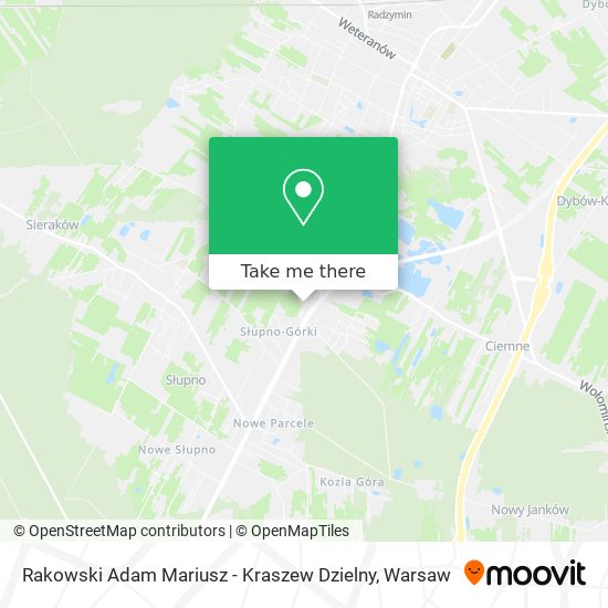 Rakowski Adam Mariusz - Kraszew Dzielny map