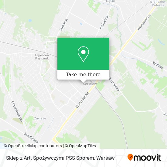 Sklep z Art. Spożywczymi PSS Społem map