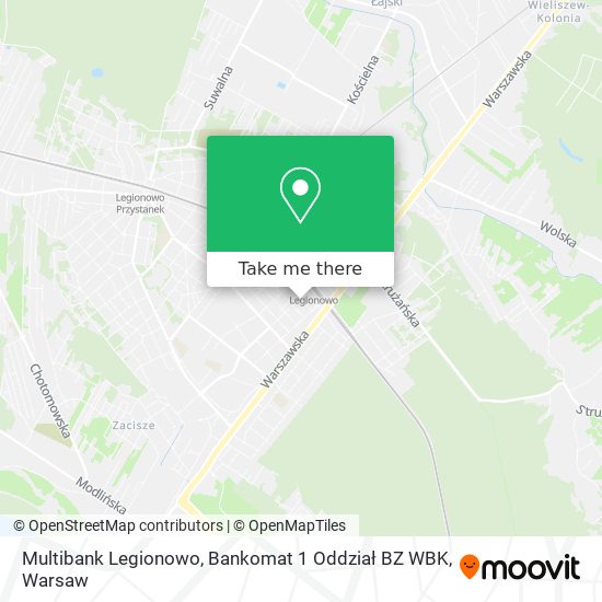 Multibank Legionowo, Bankomat 1 Oddział BZ WBK map