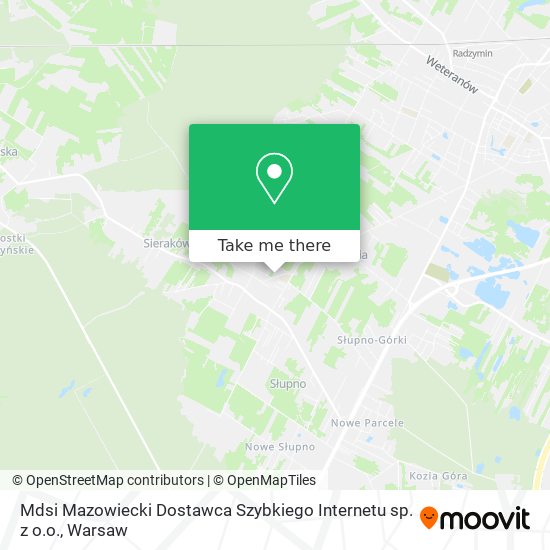 Mdsi Mazowiecki Dostawca Szybkiego Internetu sp. z o.o. map