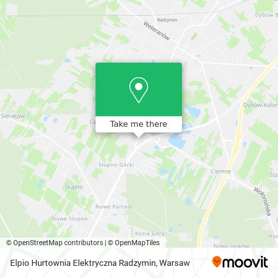 Карта Elpio Hurtownia Elektryczna Radzymin