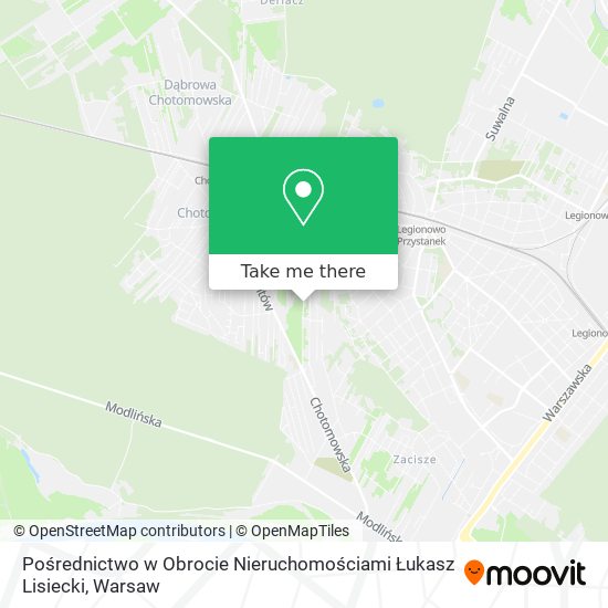 Pośrednictwo w Obrocie Nieruchomościami Łukasz Lisiecki map