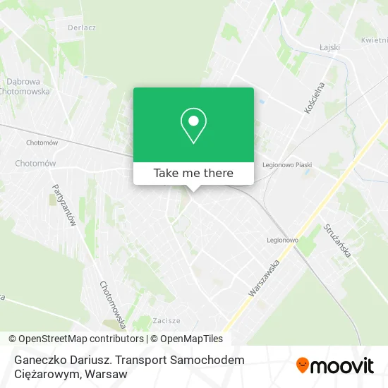 Карта Ganeczko Dariusz. Transport Samochodem Ciężarowym