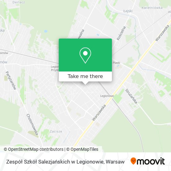 Zespół Szkół Salezjańskich w Legionowie map