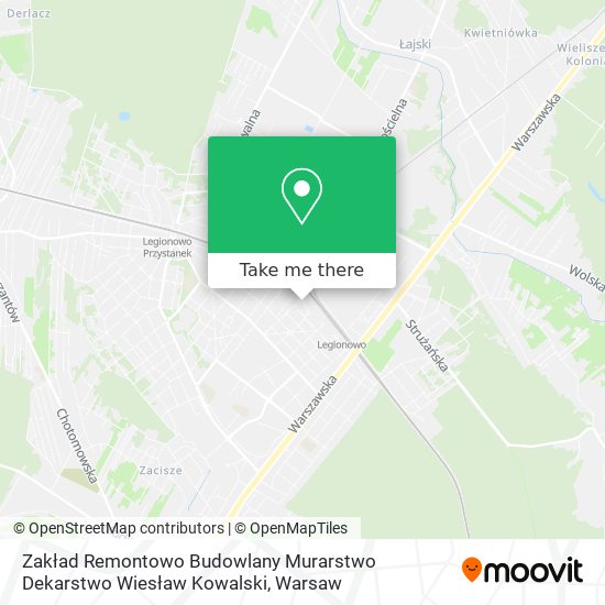 Zakład Remontowo Budowlany Murarstwo Dekarstwo Wiesław Kowalski map