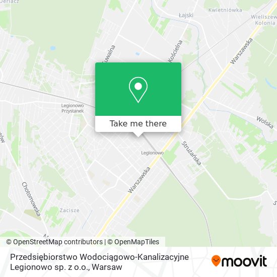 Przedsiębiorstwo Wodociągowo-Kanalizacyjne Legionowo sp. z o.o. map