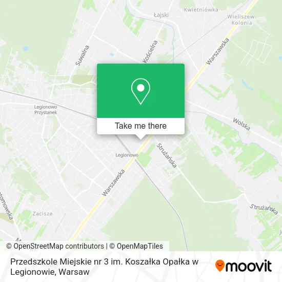 Przedszkole Miejskie nr 3 im. Koszałka Opałka w Legionowie map