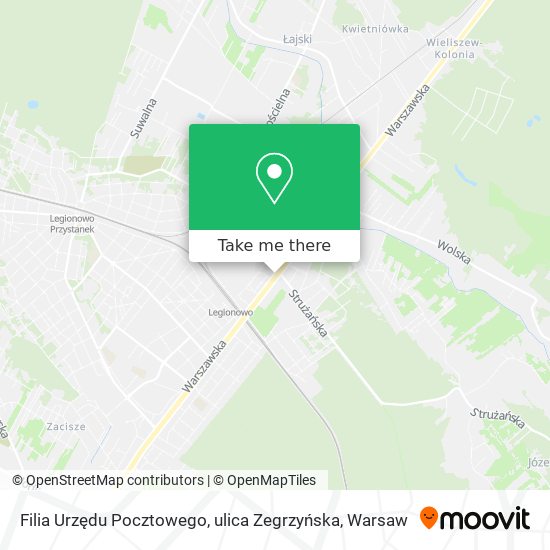 Filia Urzędu Pocztowego, ulica Zegrzyńska map