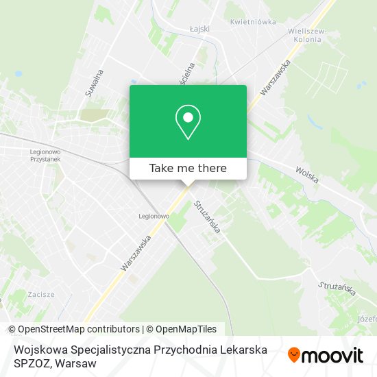 Wojskowa Specjalistyczna Przychodnia Lekarska SPZOZ map