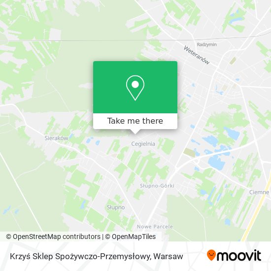 Карта Krzyś Sklep Spożywczo-Przemysłowy