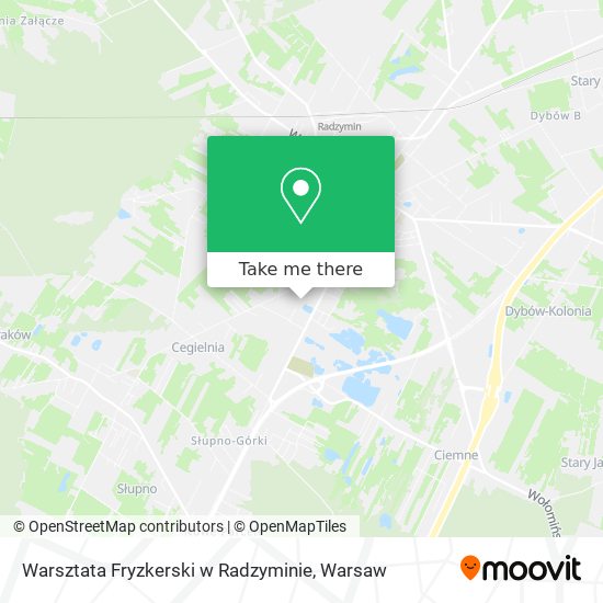 Warsztata Fryzkerski w Radzyminie map