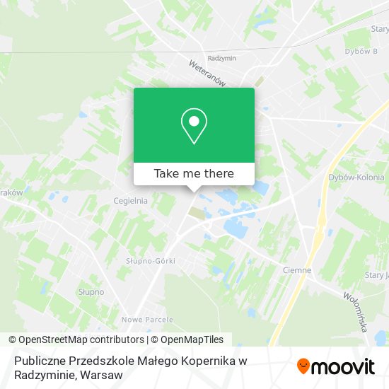 Карта Publiczne Przedszkole Małego Kopernika w Radzyminie