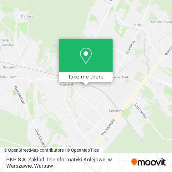 PKP S.A. Zakład Teleinformatyki Kolejowej w Warszawie map