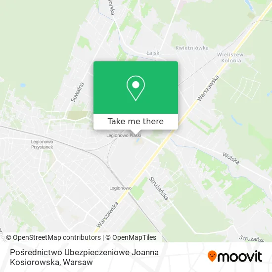 Pośrednictwo Ubezpieczeniowe Joanna Kosiorowska map