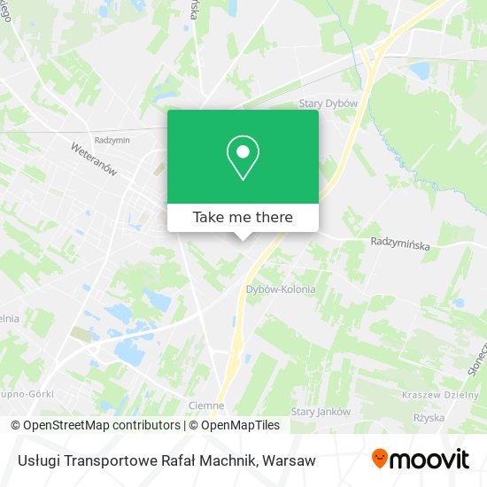 Usługi Transportowe Rafał Machnik map